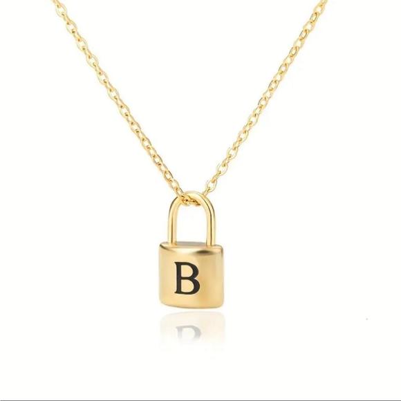 Unisex Unbranded One Size Gold Lock Pendant Necklace Stainless Steel - Picture 3 of 3
